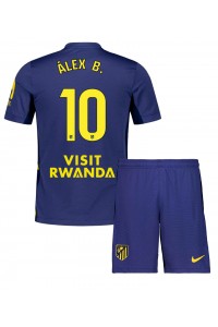 Atletico Madrid Alex Baena #10 Jalkapallovaatteet Lasten Vieraspeliasu 2025-26 Lyhythihainen (+ Lyhyet housut)
